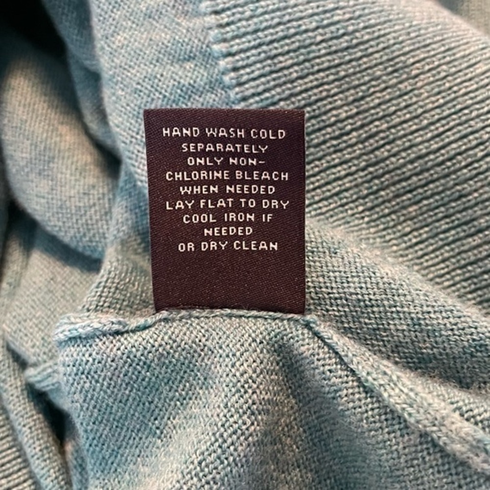 Hart Schaffner Marx 100% Extra Fine Merino Wool V-Neck‎ Sweater Size Medium - Picture 6 of 6